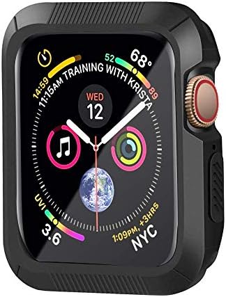 HONEJEEN Compatible with Apple Watch Case Series 4 40mm, Shock Proof and Shatter-Resistant Protective Bumper Case Replacement for iWatch Series 4 - Black