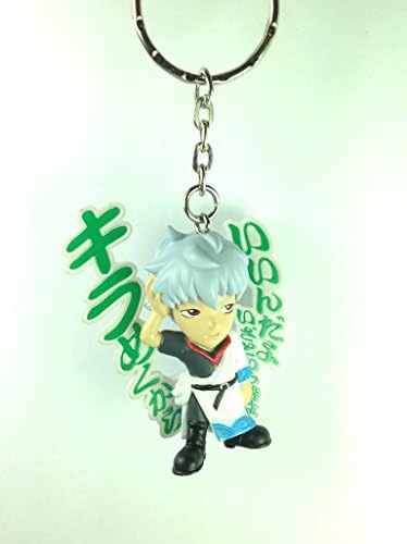Sakata Gintoki - Gintama Action Manga Plate Tsuki Figure Mascot Keychain