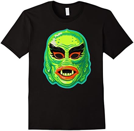 Men's WeBuyShirts: Vintage Creature Mask T-Shirt Small Black