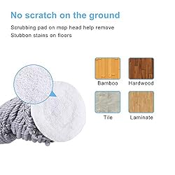 Eyliden Mop with 2 Reusable Heads, Easy Wringing