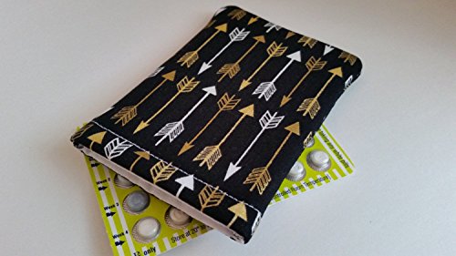 Birth Control Pill Case Sleeve- Golden Arrows - Thumbnail 3