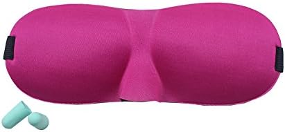 My Zhuo 3D Eye Sleep Mask Blindfold Cover for Sleeping Travel Men Women Kids Anti-fatigue Protecting Mask with Ear plugs (Red)