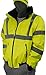 Majestic Glove 75-1300 PU Coated Polyester High Visibility Bomber Jacket with Fix Quilted Liner, Small, Yellow