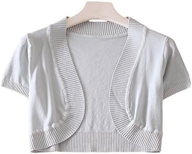 UNIZHUU Womens Short Sleeve Knitting Sweater Cardigan Shawl Outwear Open Blouse