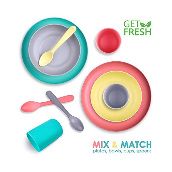 GET-FRESH-Bamboo-Kids-Plates-Set--4-Pack-Reusable-Bamboo-Dinner-Plates-for-Kids-and-Toddlers--BPA-Free-Bamboo-Fiber-Childrens-Dinnerware-Set--Kids-Bamboo-Tableware-Plates-for-Everyday-Use GET FRESH Bamboo Kids Plates Set – 4-Pack Reusable Bamboo Dinner Plates for Kids and Toddlers – BPA-Free Bamboo Fiber Childrens Dinnerware Set – Kids Bamboo Tableware Plates for Everyday Use