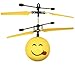 EMOJI Mini RC Flying Magic Fun Illuminated Ball - RC Infrared Induction USB Helicopter Ball with Built-inShinning LED Lighting for Kids, Teenagers. FREE SPINNER