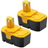 KINGTIANLE 2 Pack 3600mAh Ryobi 18V Battery Replacement Compatible with Ryobi ONE+ Ryobi P100 P104 P105 P110 130224007 High Capacity Cordless Power Tools 18 Volt Batteries