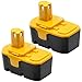KINGTIANLE 2 Pack 3600mAh Ryobi 18V Battery Replacement Compatible with Ryobi ONE+ Ryobi P100 P104 P105 P110 130224007 High Capacity Cordless Power Tools 18 Volt Batteries
