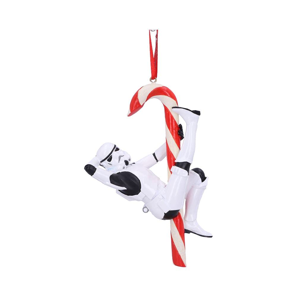 Nemesis Now Stormtrooper Candy Cane Hanging Ornament Decoration 12cm, Christmas, White