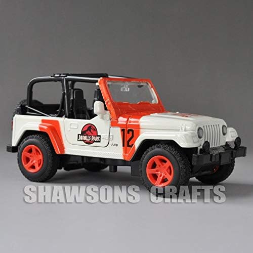 Diecasts & Toy Vehicles - Diecast Car Model Toys 1:32 Jeep Wrangler Pull Back Sound & Light Jurassic - by LINAE - 1 PCs