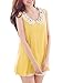 Allegra K Women Crochet Collar Blouse Scalloped Hem Summer Sleeveless Tops