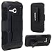 One Touch Evolve 2 Case, SGM (TM) Hybrid Dual Layer High Impact Armor Defender Case With Kickstand + Belt Clip Holster For Alcatel One Touch Evolve 2 (4037T) (Black)