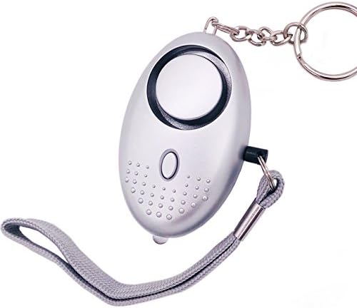 Personal Alarm, Donak 140db Siren Song Safety Emergency Self Defense Devices Safe Sound Security Electronic Keychain with Mini LED Flashlight for Women, Kids and Elderly etc.(Silver)