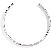 Yecomsy Simple Metal Collar Necklace Trendy Choker Necklaces Open Round Collar Necklace for Women