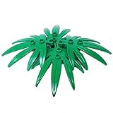 Lego Parts: Plant Leaves 6 x 5 Swordleaf with Clip (PACK of 4 - Green Leaves)