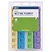 EZY DOSE Weekly (7-Day) Pill Case, Medicine Planner, Vitamin Organizer Box, Large Compartments with Rounded Base, 4 Times a Day, Colored Lids, BPA Free
