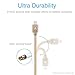 Voltmax Apple MFi Certified Lightning Cable, Nylon-Braided iPhone Charger with Reinforced Aramid Fiber for iPhone X iPhone 8/8Plus, iPad, Air pods&More(Gold-6ft)