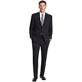 Perry Ellis Portfolio Mens Modern fit 2 Piece Suit 42 R / 35 Waist Black Stretch