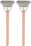 Dremel 531-02 Stainless Steel Brushes (2 Pack), 1/2"