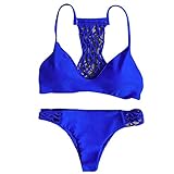 Cupshe Fashion Women's Solid Color Net Knitting Padding Bikini Set