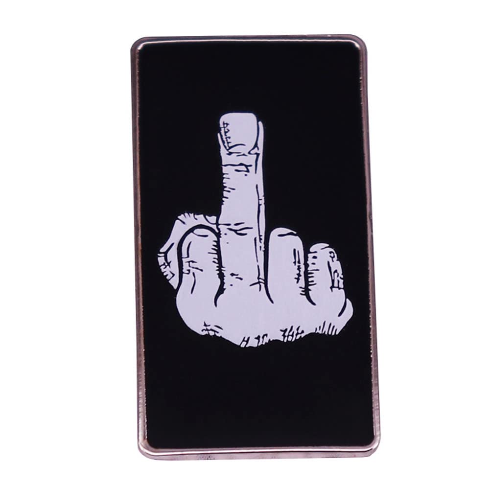 Middle Finger Flag Pin Brooch Flag Label Pins Cute Backpacks Lapel Pin Cartoon Metal Jewelry Gift for Men Women Decoration