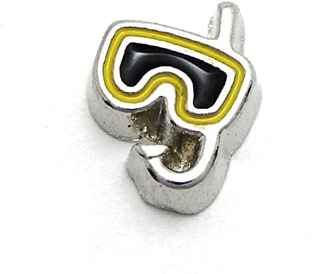 Cherityne Yellow Snockeling Goggles Floating Charm for Locket Pendants