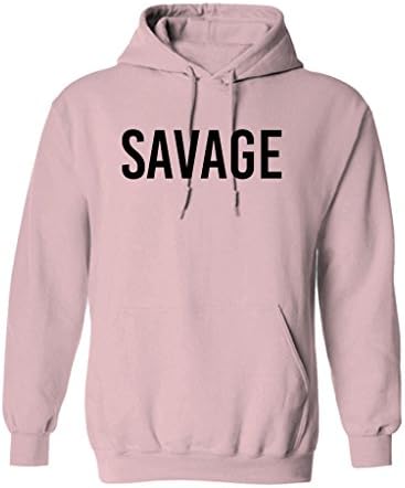 ShirtShop Apparel "Savage" Graphic Design Hoodie T-Shirt - 3X-Large (Classic Pink)