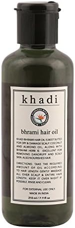 Pack of 2 Khadi Herbal Bhrami Hair Oil With Almond Coconut Bhringraj Sesame 210 Ml