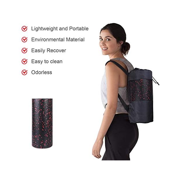 CSFLY-Foam-Roller-352-x-153-x-104-cm-for-Home-Workout-Massage-Roller-for-Stretching-Exercise-Back-Roller-Massager-Portable-Fitness-Equipment-Muscle-Roller-for-Pilates-Pain-Relief CSFLY Foam Roller 35.2 x 15.3 x 10.4 cm for Home Workout, Massage Roller for Stretching Exercise & Back Roller Massager…