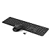 Wireless Keyboard and Mouse, Jelly Comb 2.4GHz Ultra Thin Full Size Wireless Keyboard Mouse Combo Set with Number Pad for Computer, Laptop, PC, Desktop, Notebook, Windows 7, 8, 10 - Black