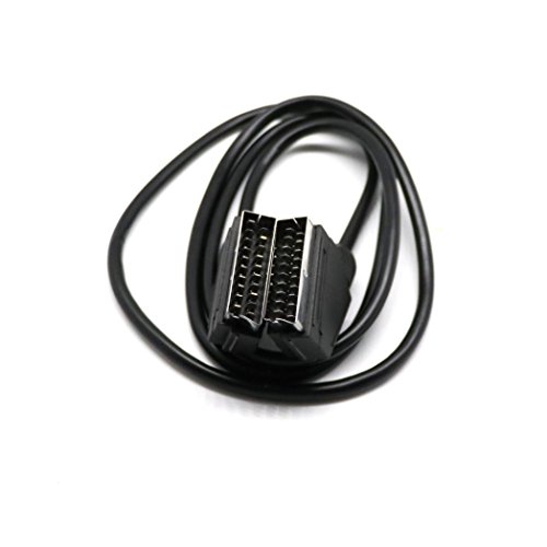 1.5m Scart to Scart Cable / Lead - 21 Pins Connected - Saorview, SKY, Freesat TV (Black)