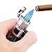 Torch Lighter 2 Pack,Triple Jet Flame Lighter,Refillable Fluid Gas Butane Lighters-Butane Not Included (Black & Beige)