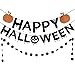 Black Pumpkin Happy Halloween Banner Halloween Party Banner Happy Halloween Sign for Haunted Houses Home Indoor Mantle Decor Pumpkin Halloween Party Decorations