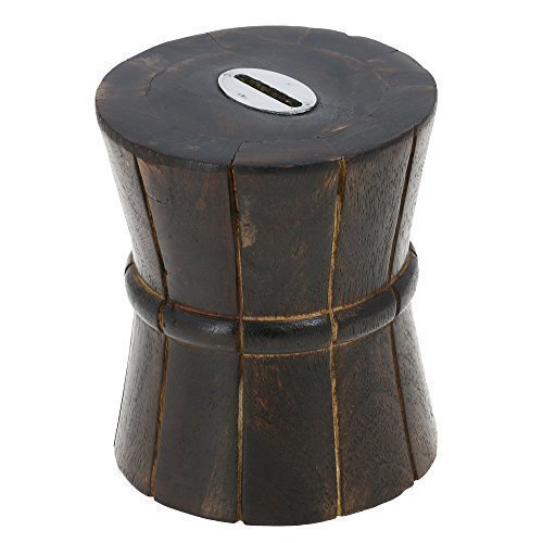Antique design wooden hourglass holder coin money bank …
