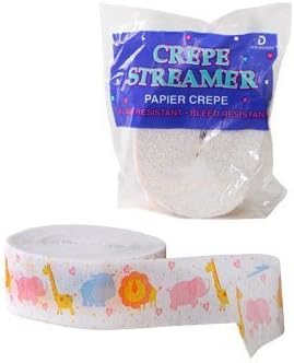 Party Supplies Jungle Zoo Safari Crepe Paper Party Streamer, - 100 Feet 1 Roll