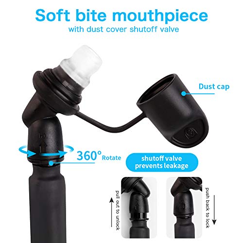 Hydration Bladders 3 Liter Water Reservoir Leak Proof Military Water Storage Bladder Bag TPU BPA Free Hydration Water Pouch Replacement for Hiking Climbing Camping Running Cycling Outdoor Backpack - Thumbnail 2