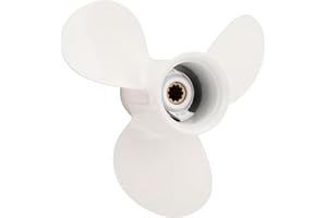 VIF Jason Marine 9 7/8 x 11 1/4-F OEM Aluminum Boat Propeller fit Yamaha Outboard Motos F25/20HP/25hp/30hp,Ref No. 664-45947-01-EL, 10 Spline Tooth, Rh