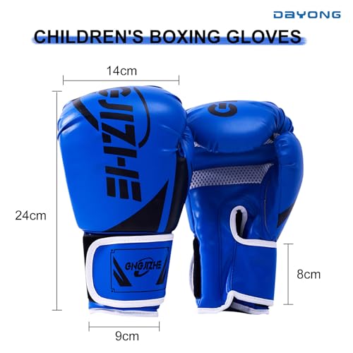 DAYONG Kids Boxing Gloves, PU Boxing Training Gloves, 3-9 Years Boys and Girls Punching Gloves for Kickboxing Sanda Training