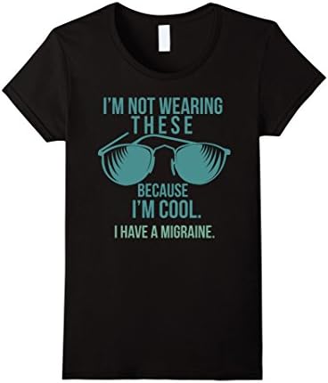 Womens Migraine Shirt - Funny Sunglasses T-Shirt XL Black