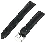 Hadley-Roma Men’s MSM898RA-180 18-mm Black Alligator Grain Leather Watch Strap, Watch Central