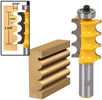 FORTOMORROW Large Triple Bead Column/Face Molding Router Bit -1/2" Shank wood milling cutter Top quality wood cutter cnc bit /milling tools