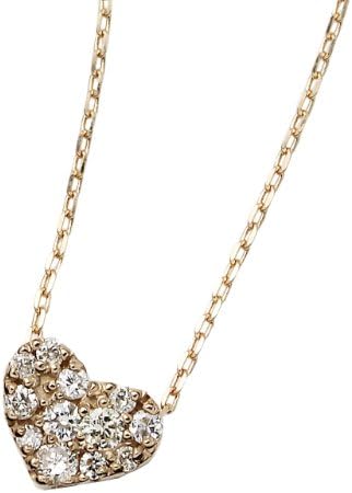 [ディーコレクション] ダイヤモンド 0.15ct ピンクゴールド K18 ネックレス DSYBEAR5PG