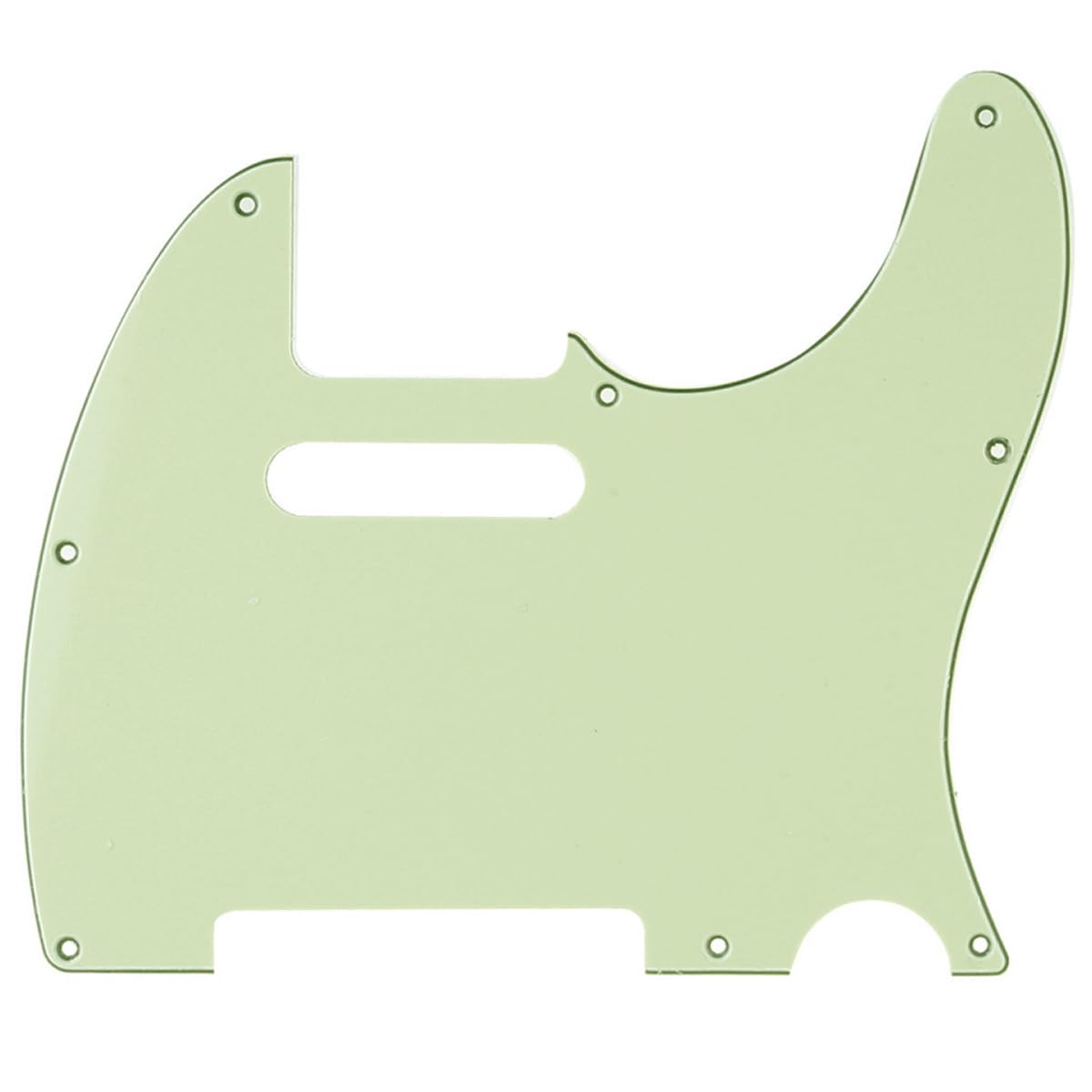 Musiclily Pro 8-Hole Guitar Tele Pickguard for JPN Made Fender Japan Telecaster, 3Ply Mint Green