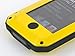 iPhone 4S Case,LISANA Gorilla Glass Luxury Aluminum Alloy Protective Metal Extreme Shockproof Military Bumper Heavy Duty Cover Shell Case Skin Protector for Apple iPhone 4/4S (Yellow)