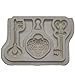Funshowcase Heart Shape Key and Key Hole Fondant Candy Mold for Sugarcraft, Cake Decoration, Cupcake Topper, Chocolate, Pastry, Polymer Clay, Soap Making, Epoxy Resin, Crafting Projects