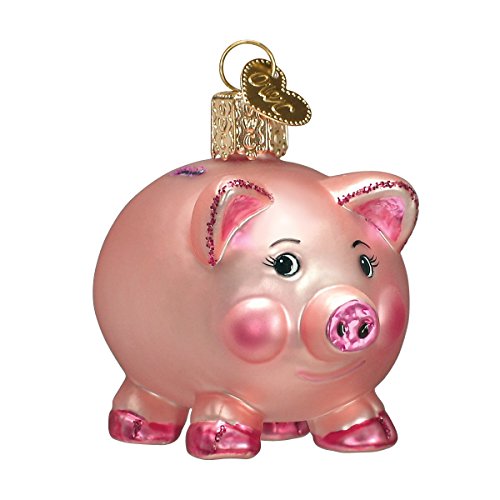 Old World Christmas Piggy Bank Glass Blown Ornament