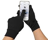 Tough Outdoors Touch Screen Gloves - Thermal Glove Liners Designed for Running, Skiing, Snowboarding, Cycling & Texting - 90% Nylon 10% Spandex Reinforced Blend - Fits Men & Women