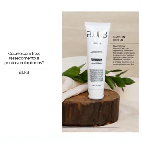 Leave In Masculino B.URB Kendall 150ml | Reconstrução Instantânea, Hidratação Prolongada, Antifrizz, Proteção Térmica e Solar, Todos os Tipos de Cabelo