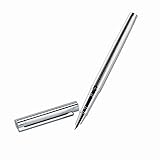 BinaryABC Fountain Pen, Jinhao 126 Executive Complete Silver Fine Hooded Nib(silver)