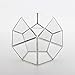 NCYP Silver Hanging Glass Geometric Terrarium, 6.8 x 6.8 x 8.6 Inches Teardrops Shape Display Planter for Succulent Air Plants, Indoor Decor Flower Holder, Handmade (NO Plants)